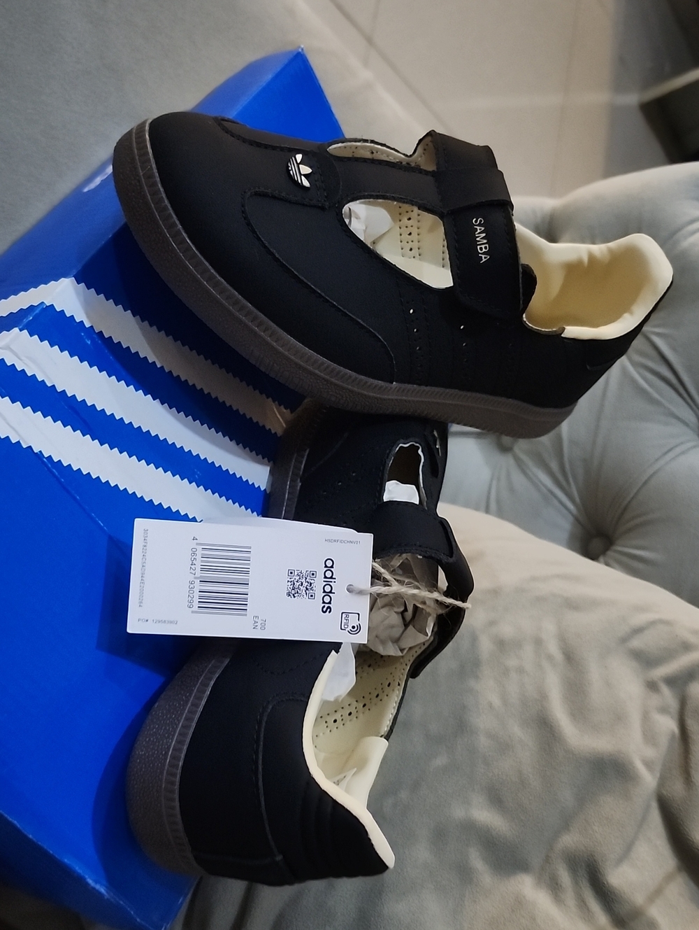 adidas Samba Black Low-Top Sneakers with Cream Lining